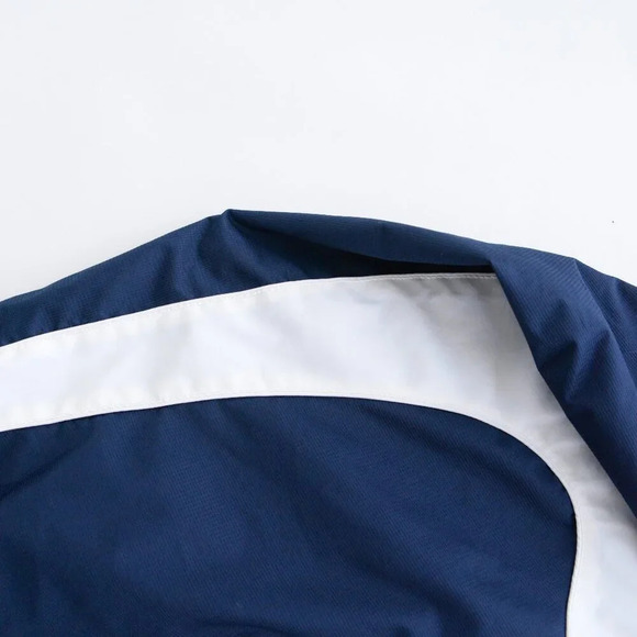 VTG Majestic Athletic Detroit Tigers Navy And White Zip Up Windbreaker Jacket 6X - Picture 11 of 12